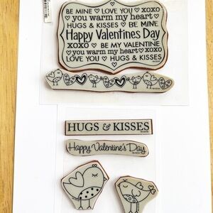 Hero Arts Lot Of 2 Clings Unmounted Rubber Stamp Sets Valentine’s Day